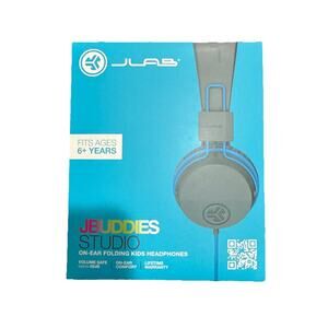JLab - JBuddies Studio Wired Over-the-Ear Headphones - Gray/Blue